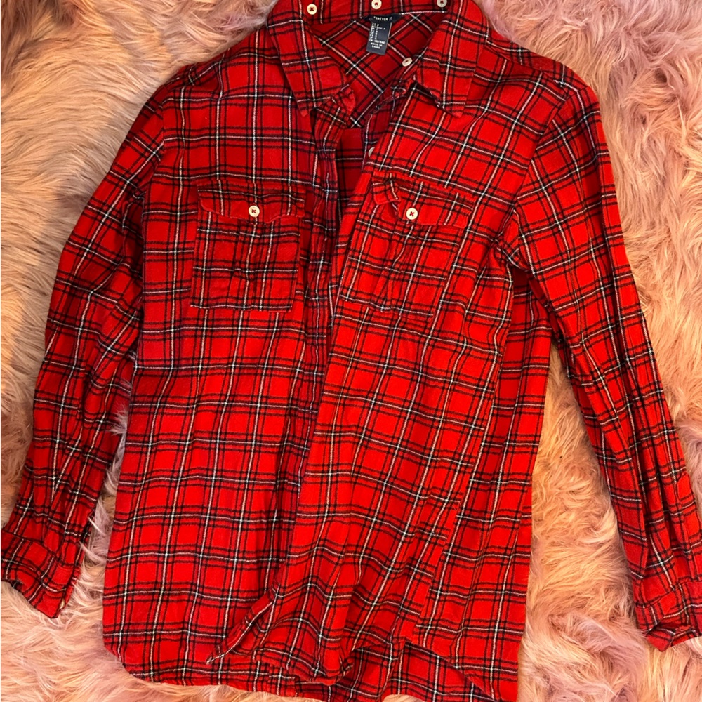 Forever 21 Plaid Button Shirt